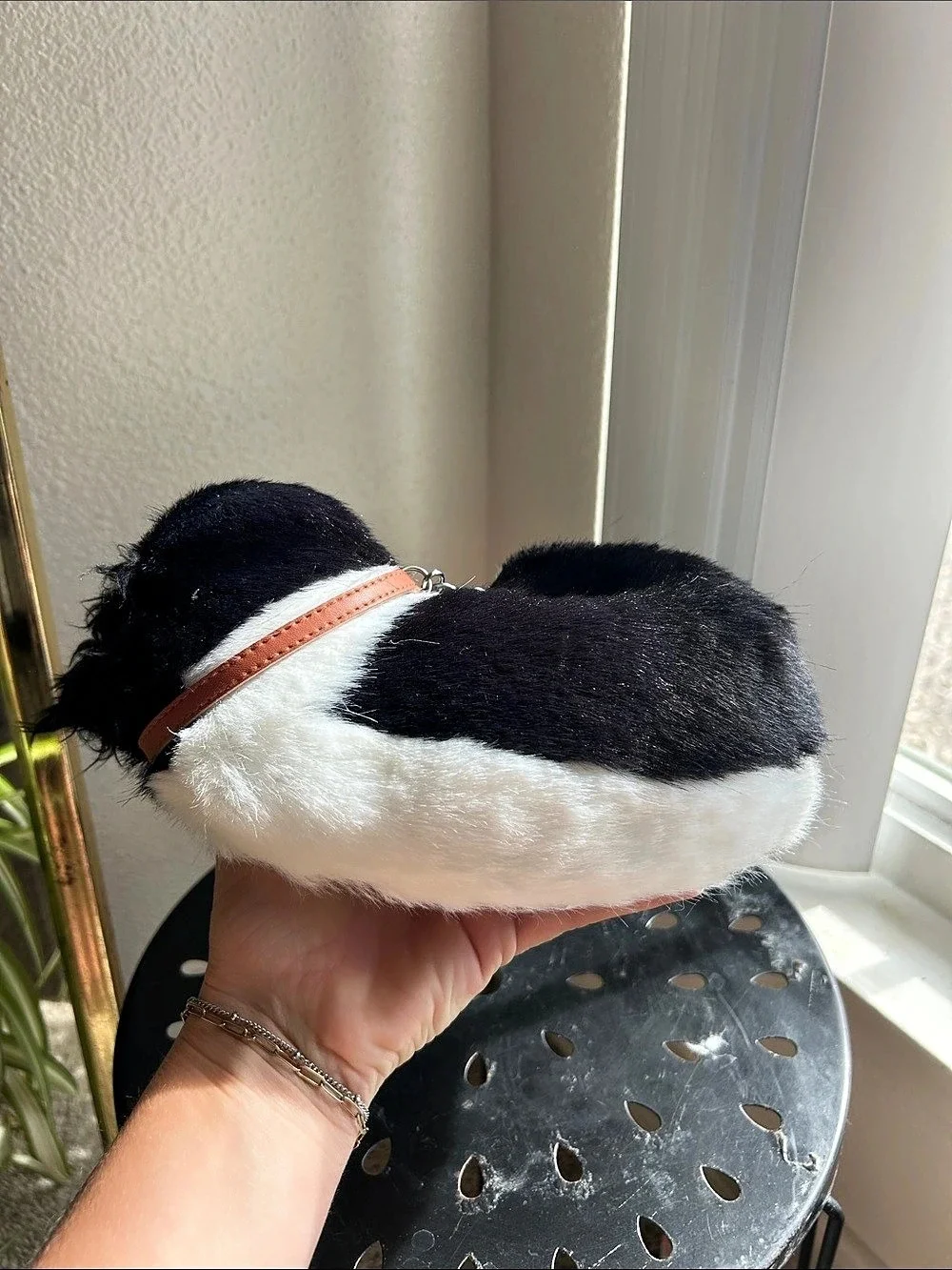 Perfect Petzzz - breathing Bernese Mountain Dog Plush Dog Toy Black & White